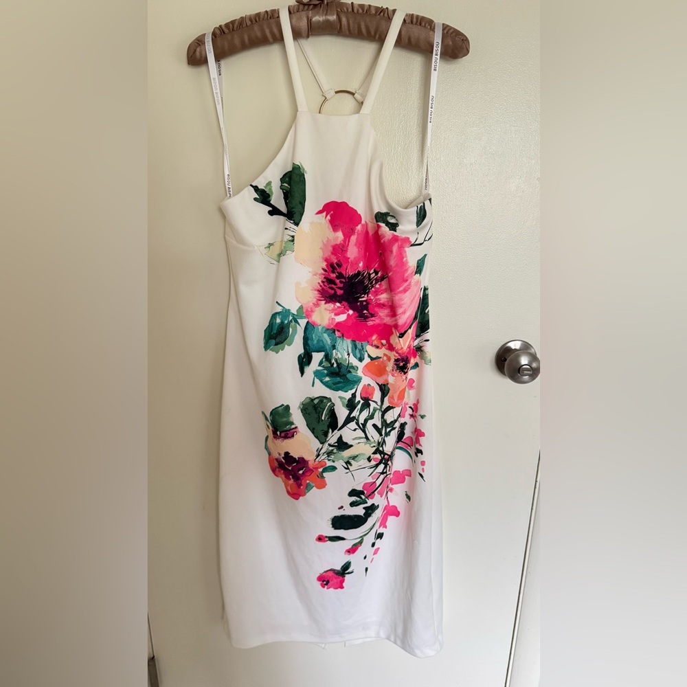 Floral Print White Dress